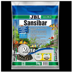 JBL Sansibar RIVER - Könnyű, finom hordozó fekete kövekkel édes- és sósvízi akváriumokhoz és terráriumokhoz (5kg) (JBL67058)