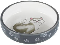 TRIXIE Ceramic Bowl - kerámia tál (fehér, mintás) macskák részére (0, 3l /Ø15cm) (028-24784)