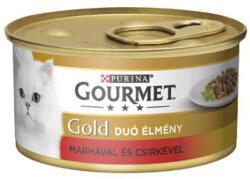Mars-Nestlé Gourmet Gold Duó (marha, csirke falatok szószban) nedvestáp - macskák részére (85g) (775666)