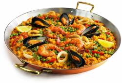 AlmaCozinha Tigaie Cupru, Manere din Bronz, Ø32cm "Paella, Pizza, Clatite, Omleta