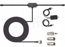  Erős Fm Antenna Erősítővel 4 Cserélhető Dugó A Legjobb Készülékekhez (761253091145)
