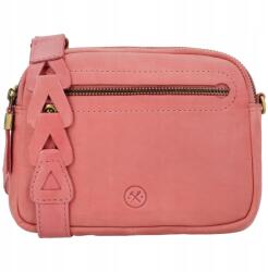 Hide & Stitches Rózsaszín bőr crossbody táska "Molly