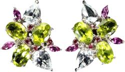 Frumoasa Venetiana Cercei argint peridot (C3490)