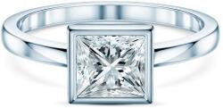SAVICKI Inel de logodnă Pure: aur alb, diamant tăietură princess - savicki - 18 889,00 RON