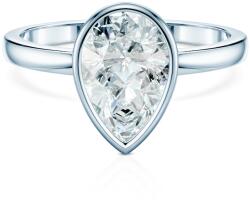 SAVICKI Inel de logodnă Pure: aur alb, diamant tăietură lacrimă - savicki - 59 747,00 RON