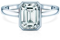 SAVICKI Inel de logodnă Pure: aur alb, diamant tăietură smarald - savicki - 59 747,00 RON