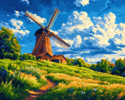 Alkotásutca Szélmalom tánc - Számfestő készlet kereten 40x50