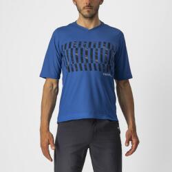 Castelli Jersey cu maneca lunga Castelli Trail Tech LS Tee, Albastru/Negru, L