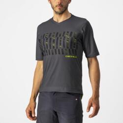 Castelli Jersey cu maneca scurta Castelli Trail Tech Tee, Antracit/Galben Fluo, M