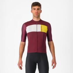 Castelli Tricou cu maneca scurta Castelli Prologo 7, Visiniu/Alb/Galben, L