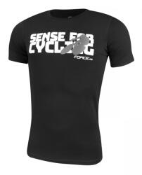 Force Tricou Force Sense negru print alb XS