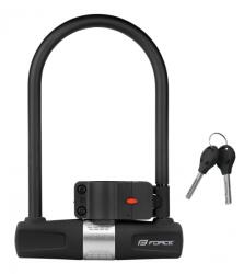 Force Lacat U-lock FORCE Cu suport de prindere 11.5x18.9cm Negru