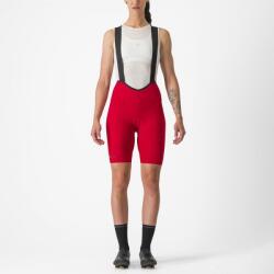 Castelli Pantaloni scurti cu bretele Castelli Espresso W DT, de dama, Rosu, XS