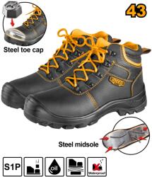 INGCO Bocanci Protectie Negri cu Varf Talpa Metalica 45 INGCO SSH04S1P. 45 (SSH04S1P.45)