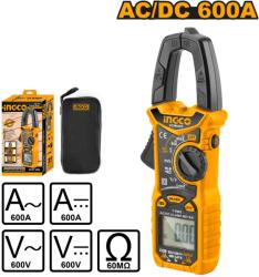INGCO Clampmetru 600A INGCO DCM6005 digital AC/DC, multimetru profesional cu NCV, masurare tensiune, rezistenta si frecventa (DCM6005)