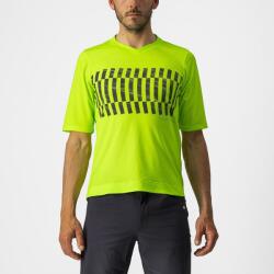Castelli Jersey cu maneca scurta Castelli Trail Tech Tee, Galben Fluo/Negru, M