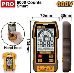INGCO Multimetru Digital 600V Industrial 6000 Puncte INGCO DM16004 (DM16004)