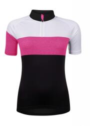 Force Bluza ciclism Force View Lady maneci scurte negru/alb/roz M