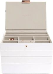 Stackers Casetă pentru bijuterii Stackers cvadruplă classic albă aur roz (74185)