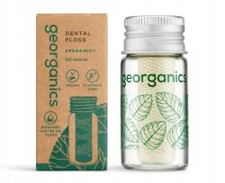Georganics Természetes fogselyem Bio viaszolt szál Zöld menta 50m Georganics