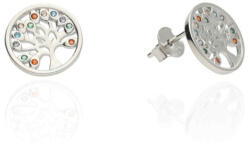 Fine Silver AG125029 - Ezüst beszúrós hattyú fülbevaló (AG125029)