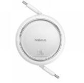 Baseus Free2Draw Mini automata behúzós USB-C to USB-C adat- és töltőkábel, PD 100W, 1m, fehér P10364500211-00