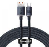 Baseus Crystal Shine Series USB-A to USB-C gyorstöltő adatkábel, 100W, 2m, fekete CAJY000501
