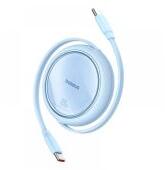 Baseus Free2Draw Mini automata behúzós USB-C to USB-C adat- és töltőkábel, 100W, 1m, kék P10364500311-00