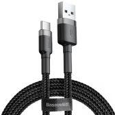 Baseus Cafule USB-A to USB-C Kábel, 2A, 3m, Fekete/Szürke CATKLF-UG1
