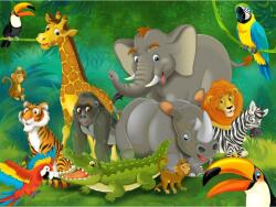 MÉDIA Falmatrica Dzsungel állatok, gyerekrajzok4, 270 x 200 cm (FOTOTAP14993)
