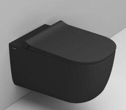 Ceramica Dolomite Mirto vas wc agăţat fără margine negru mat D462581 (D462581)