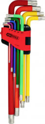 KS TOOLS RIBE Hajlított csavarhúzó készlet 4 mm, 5 mm, 6 mm, 8 mm, 10 mm, 12 mm, 14 mm, 16 mm, 18 mm 9 részes (151.4500) (151.4500)