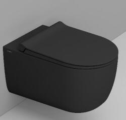 Ceramica Dolomite Mirto Round vas wc agăţat fără margine cu spălare turbionară negru mat D475781 (D475781)