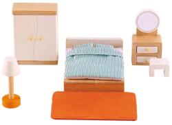 Hape Hape Mini set de mobilier din lemn - Dormitor (H3450) Casuta papusi