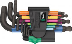 Wera 950/9 Hex-Plus Multicolour 2 Belső hatlap Hajlított csavarhúzó készlet 1.5 mm, 2 mm, 2.5 mm, 3 mm, 4 mm, 5 mm, 6 mm, 8 mm, 10 mm 9 részes (05133164001)