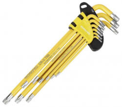 WorkPro TX T-profil stiftkulcs készlet T 10, T 15, T 20, T 25, T 27, T 30, T 40, T 45, T 50 (WP222008) (WP222008)