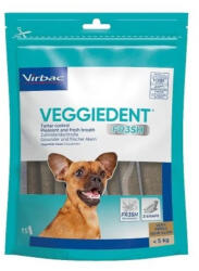 Virbac Recompensa dentara, masticabila, pentru caini cu greutatea mai mica de 5 kg, baton Veggiedent Fr3sh, XS, 15 bucati