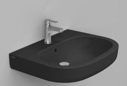 Ceramica Dolomite Mirto mosdótál 68x51 cm ovális klasszikus fekete matt D461081 (D461081)