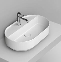 Ceramica Dolomite Noemi mosdótál 65x40 cm ovális mosdótálak fehér fényes D312001 (D312001)