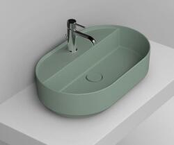 Ceramica Dolomite Noemi mosdótál 65x40 cm ovális mosdótálak zöld matt D312075 (D312075)