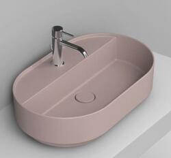 Ceramica Dolomite Noemi mosdótál 65x40 cm ovális mosdótálak rózsaszín matt D312065 (D312065)