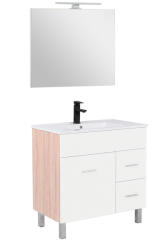 Leziter Neo Prime 80 mobilier de baie complet sonoma stejar-alb (NEOPR80STF)