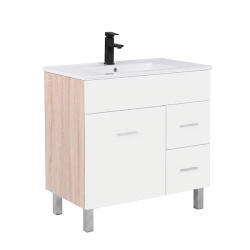 Leziter Neo 80 dulap de baie inferior cu chiuvetă sonoma stejar-alb (NEO80ASTF)