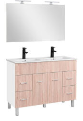 Leziter Neo Prime 120 mobilier de baie complet alb-sonoma stejar (NEOPR120FST)