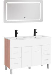 Leziter Neo Vision 120 mobilier de baie complet sonoma stejar-alb (NEOVIS120STF)