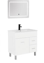 Leziter Neo Vision 80 mobilier de baie complet alb-alb (NEOVIS80FF)