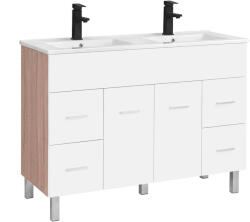 Leziter Neo 120 dulap de baie inferior cu chiuvetă sonoma stejar-alb (NEO120ASTF)