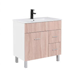 Leziter Neo 80 dulap de baie inferior cu chiuvetă alb-sonoma stejar (NEO80AFST)