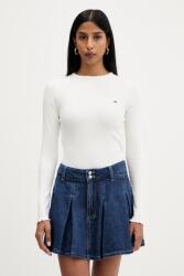 Tommy Jeans longsleeve pentru femei din bumbac cu elastan PPY2-BUD072_01X (DW0DW22783)