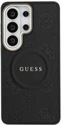 GUESS Husa Guess Saffiano Peony Embossed Ring cu MagSafe compatibila cu Samsung Galaxy S26 Ultra, Negru (3666339613297)